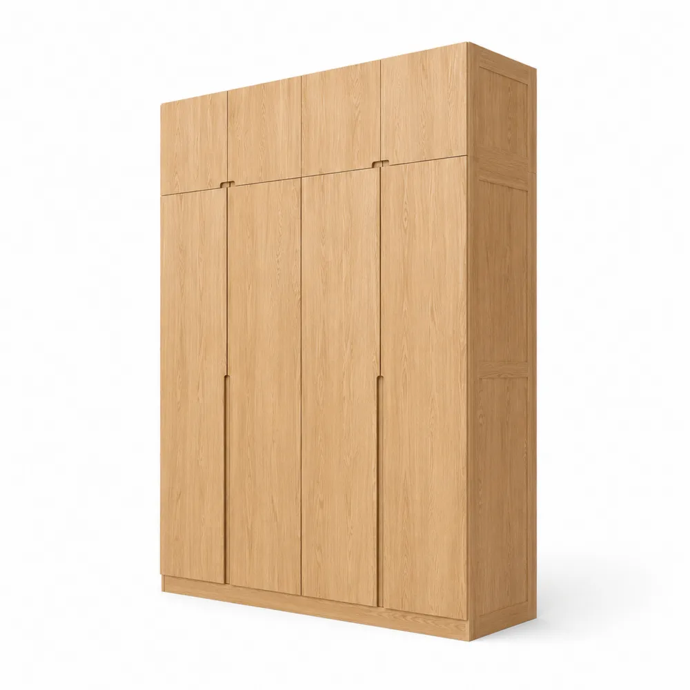 Armario de Madera de Roble con 6 Puertas