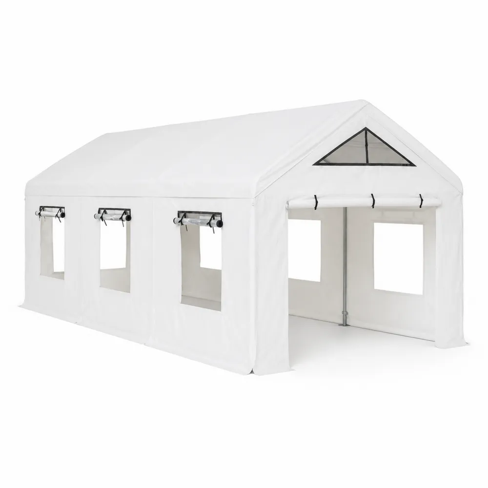 Carpa de PVC Blanco 600x300x250 cm con Ventanas