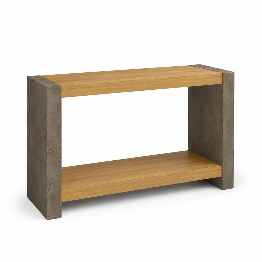 Mesa consola de Madera y Hormigón
