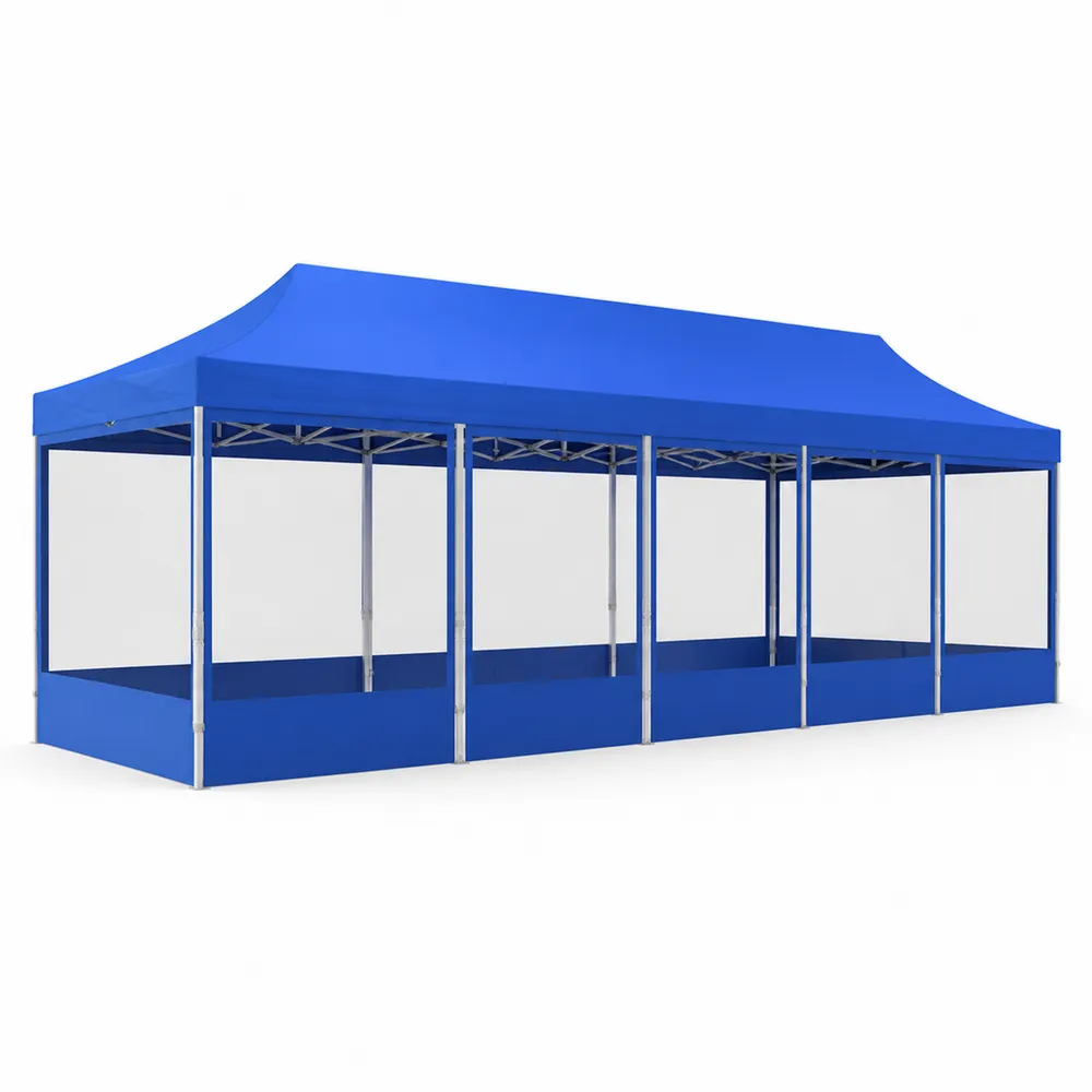 Carpa Plegable Azul 3x6m Estructura de Acero y Poliéster