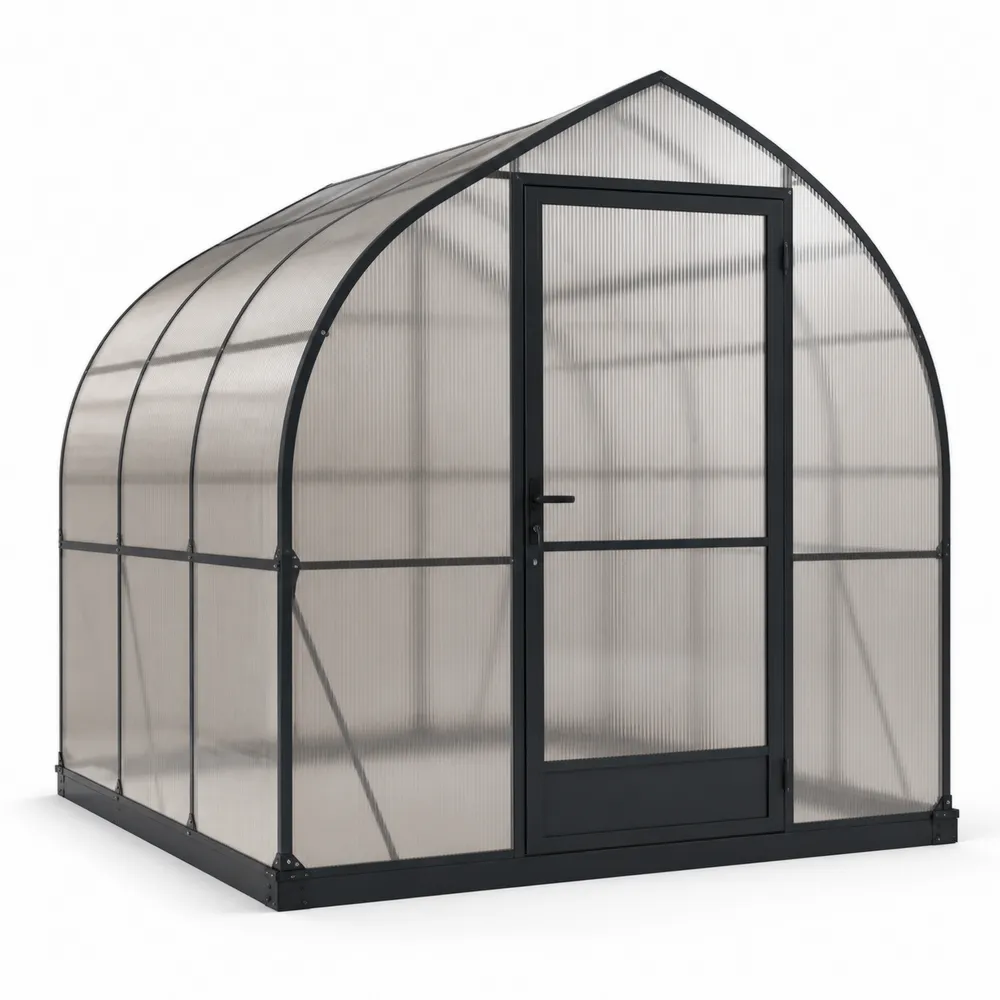 Gewächshaus aus Aluminium und Polycarbonat