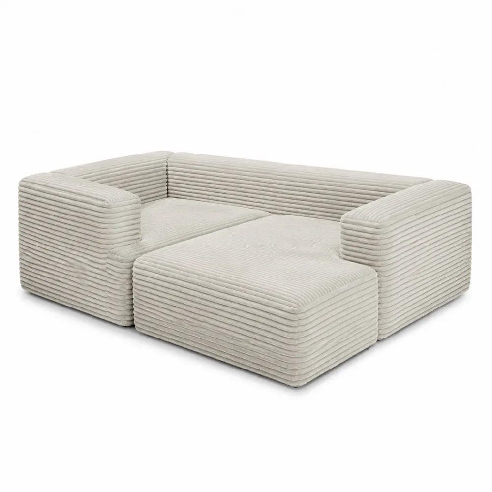 2-Sitzer Sofa Cord Beige 200x100x70cm