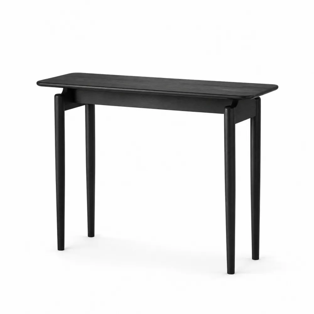 Konsolentisch rechteckig Holz Schwarz 120x35x75 cm