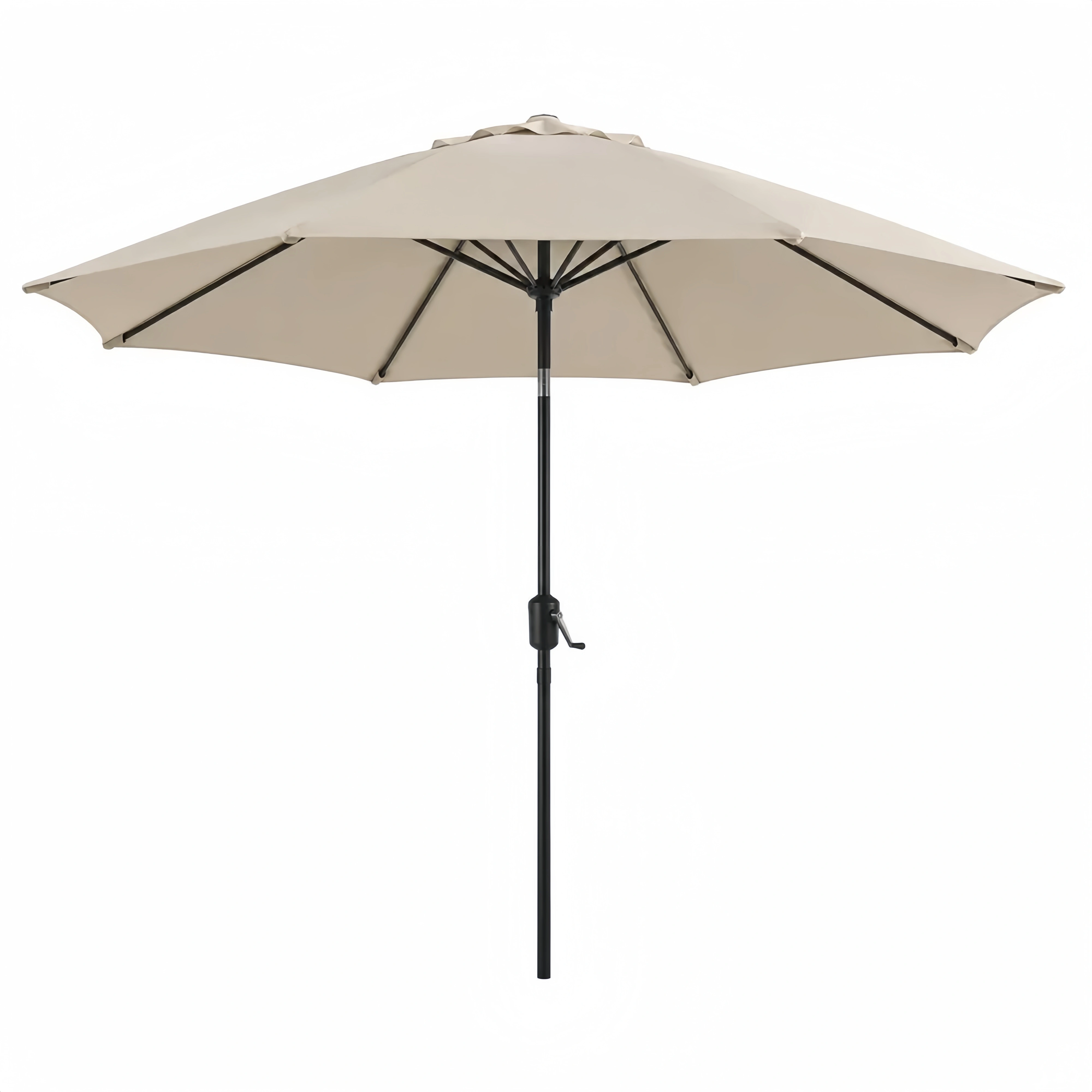 Sonnenschirm Rund 3m Stahl Polyester Beige