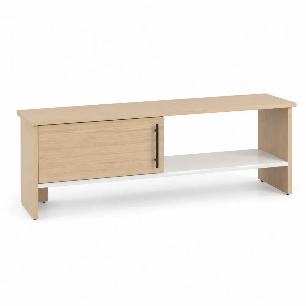 TV-Lowboard Holzoptik Eiche Weiß 150cm
