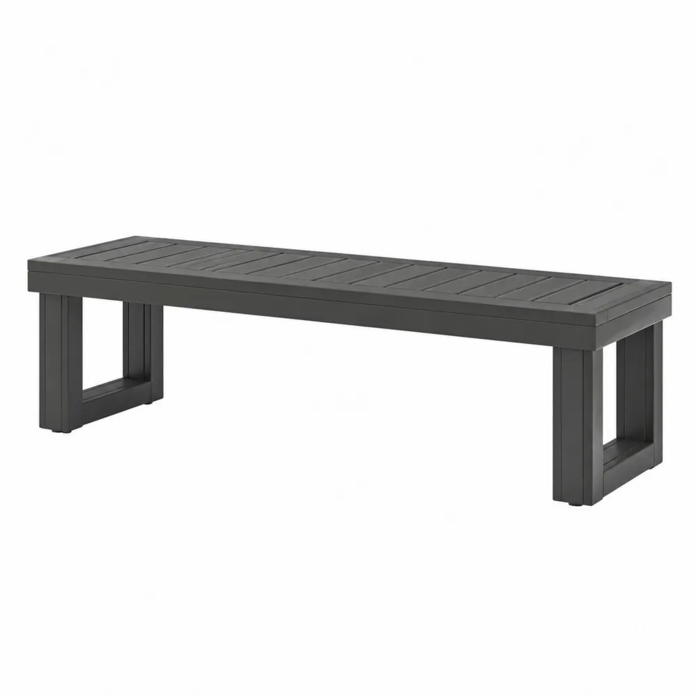 Aluminium Gartenbank Anthrazit 180x40x45 cm
