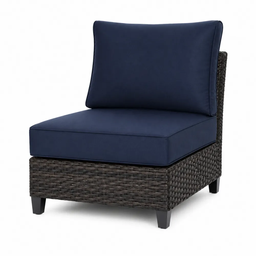 Sessel Rattan Dunkelblau 70x70x80 cm