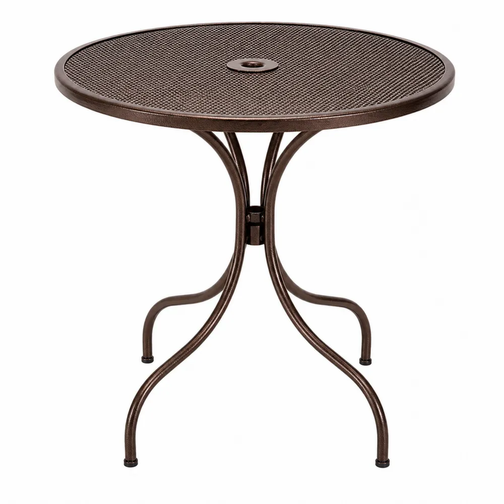 Runder Gartentisch aus Metall bronzefarben Ø70 cm