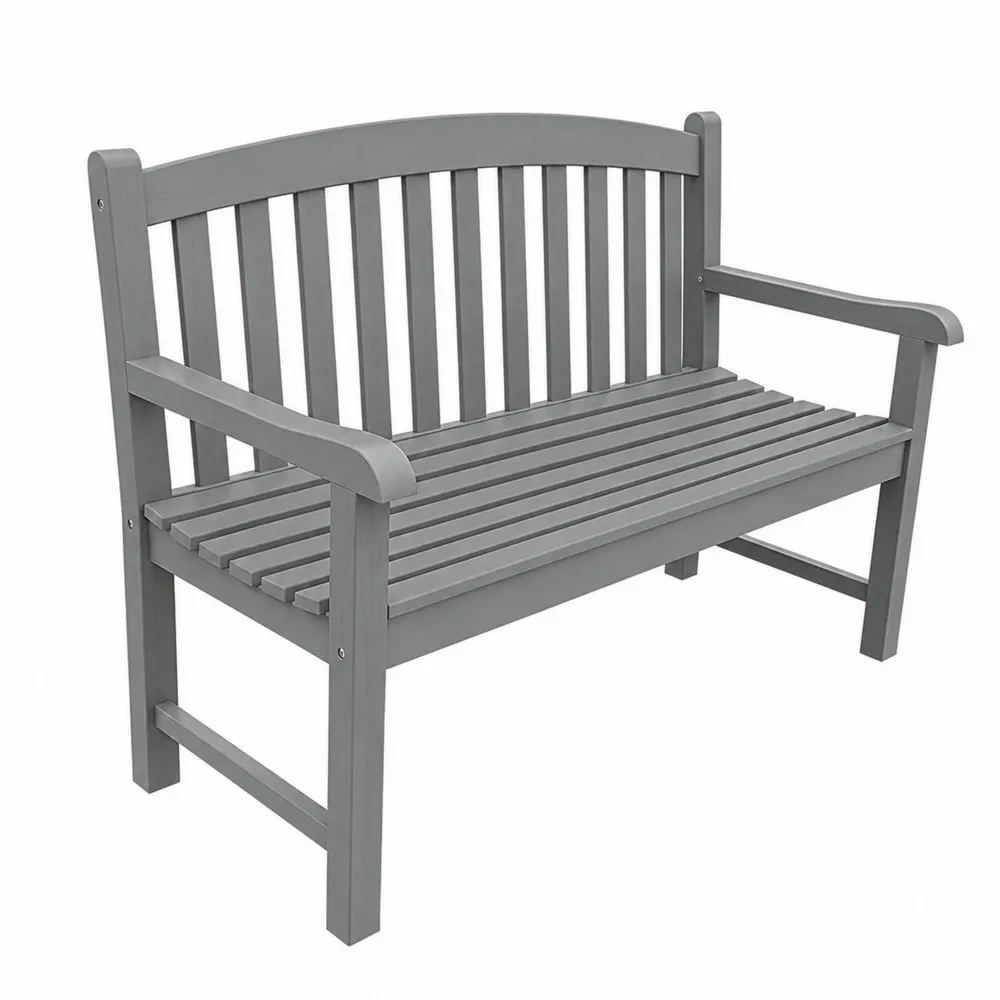 Holz Gartenbank Grau 120x75x90cm