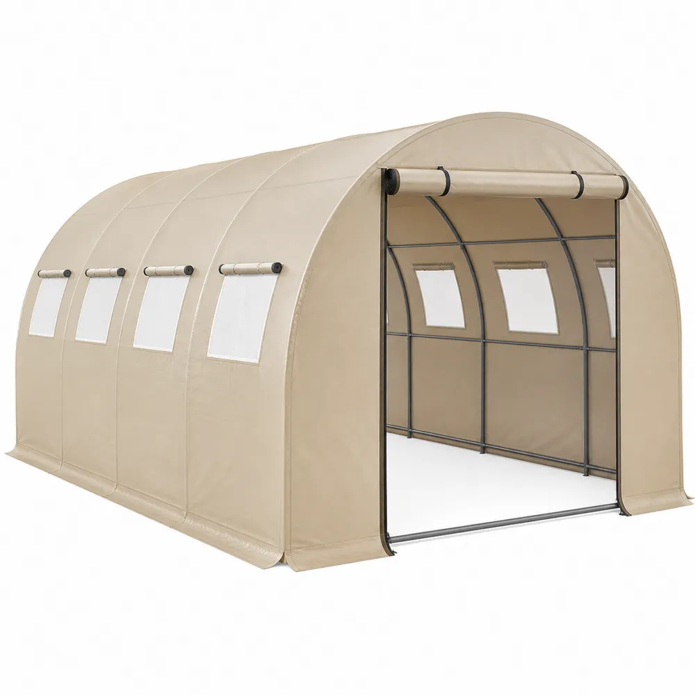 Gewächshaus Tunnel-Design Stahl Beige