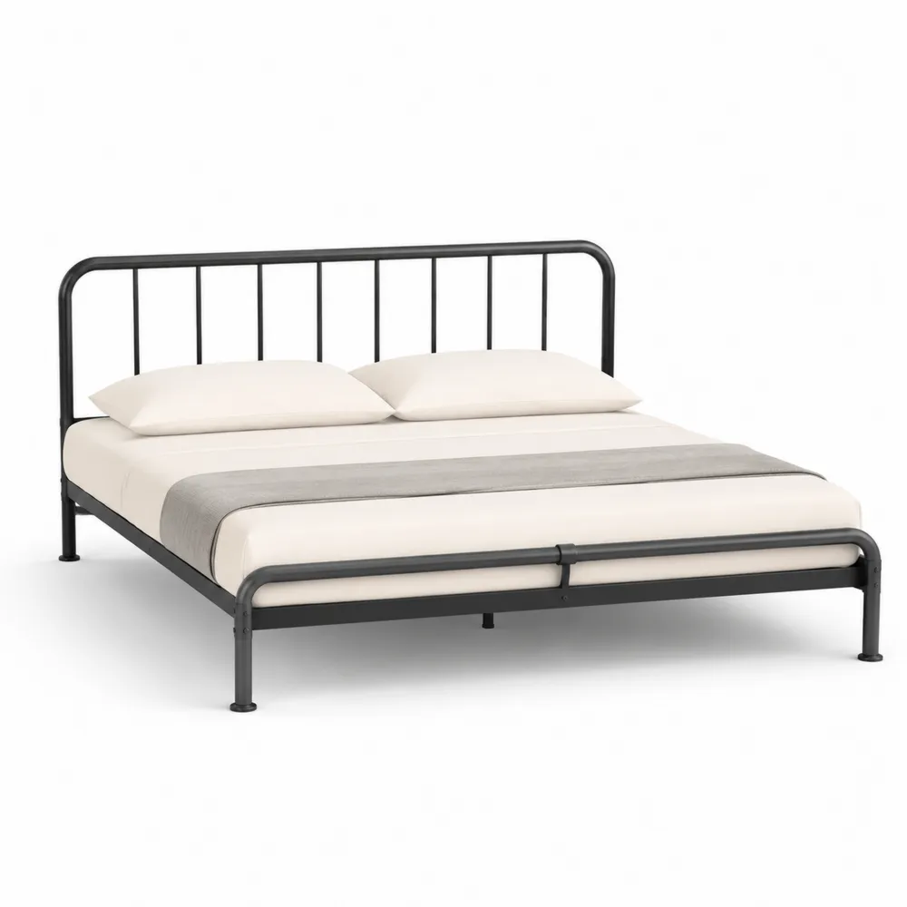 Metallbett Stahl Schwarz 200x180 cm