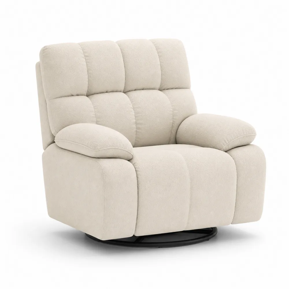 Liegesessel Polyestergewebe Creme 100x90x95 cm