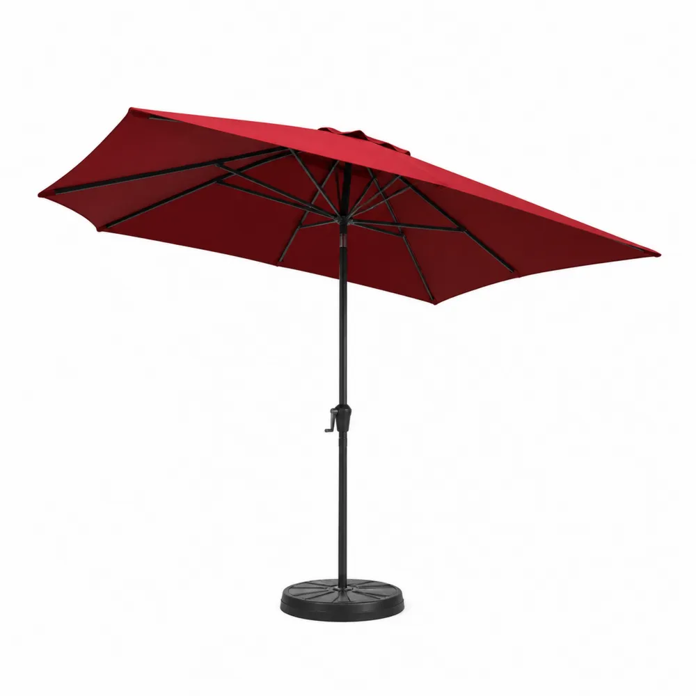 Garten-Sonnenschirm Rechteckig 3x2m Aluminium Rot