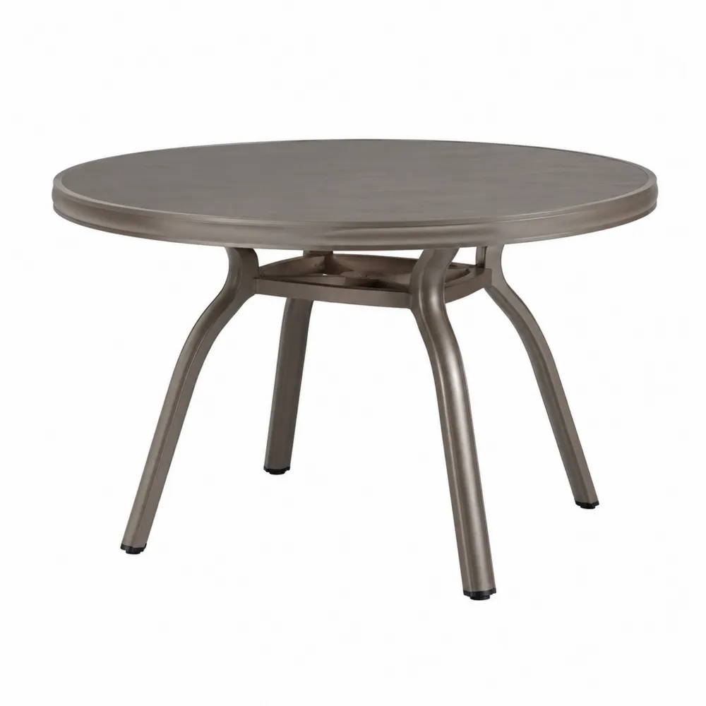 Runder Aluminium Gartentisch Grau Ø 100 cm