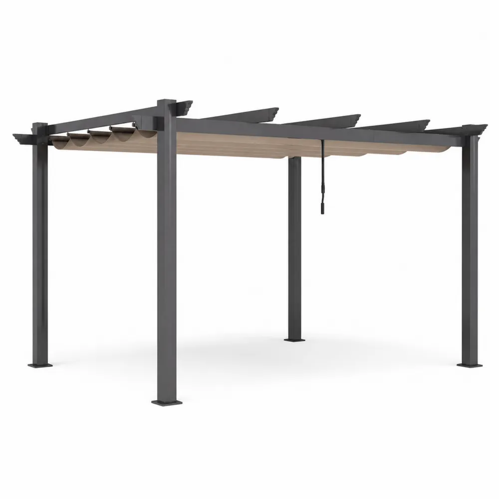 Metall Pergola mit verstellbarem Sonnenschutz 3x4m