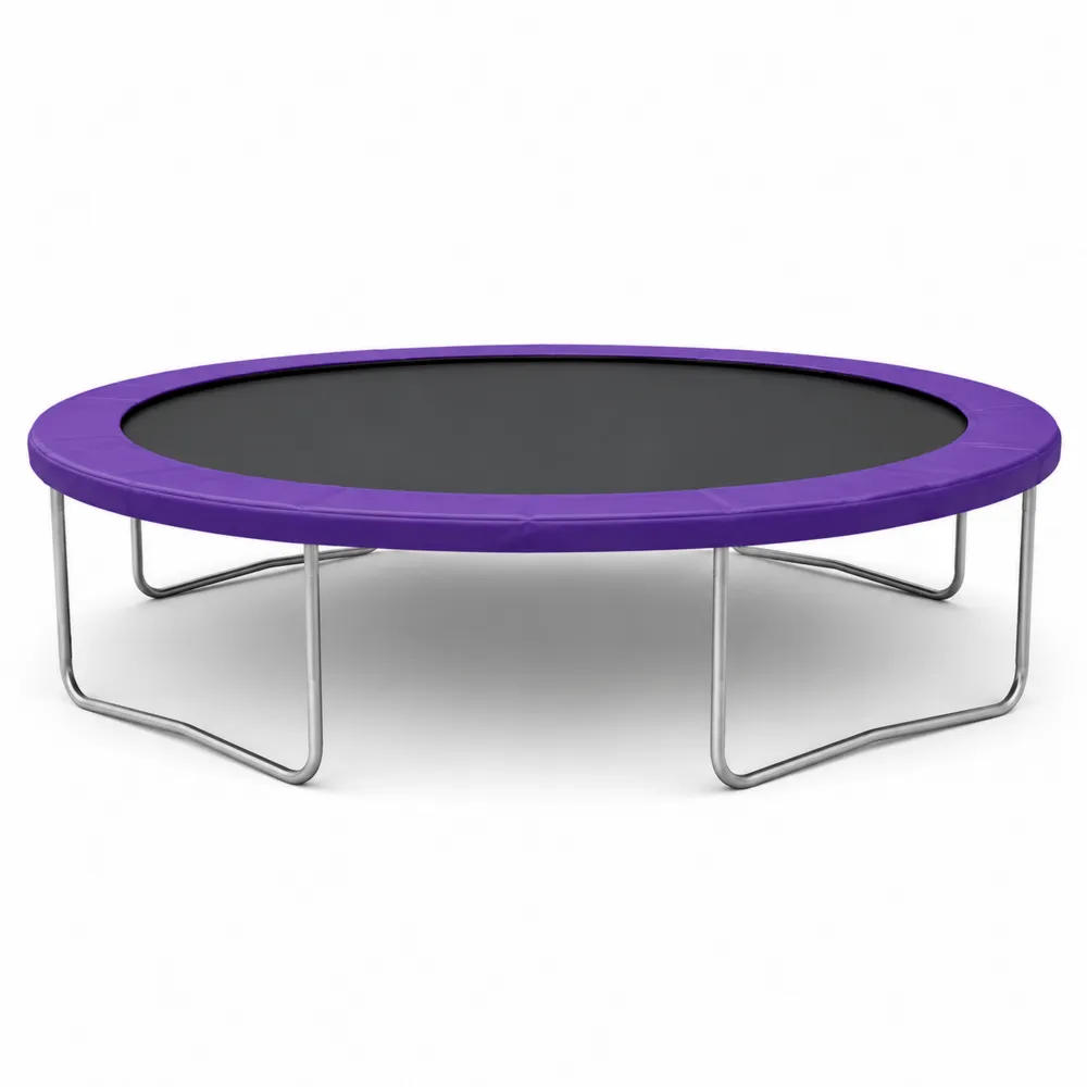 Trampolin rund 244 cm Stahlrahmen Lila/Schwarz