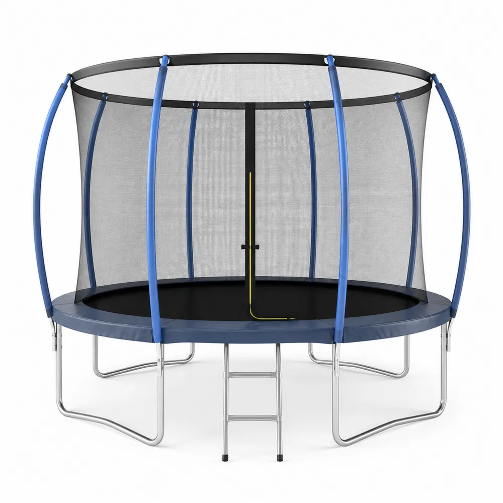 Gartentrampolin 305 cm mit Sicherheitsnetz aus Stahl und Polypropylen, Blau