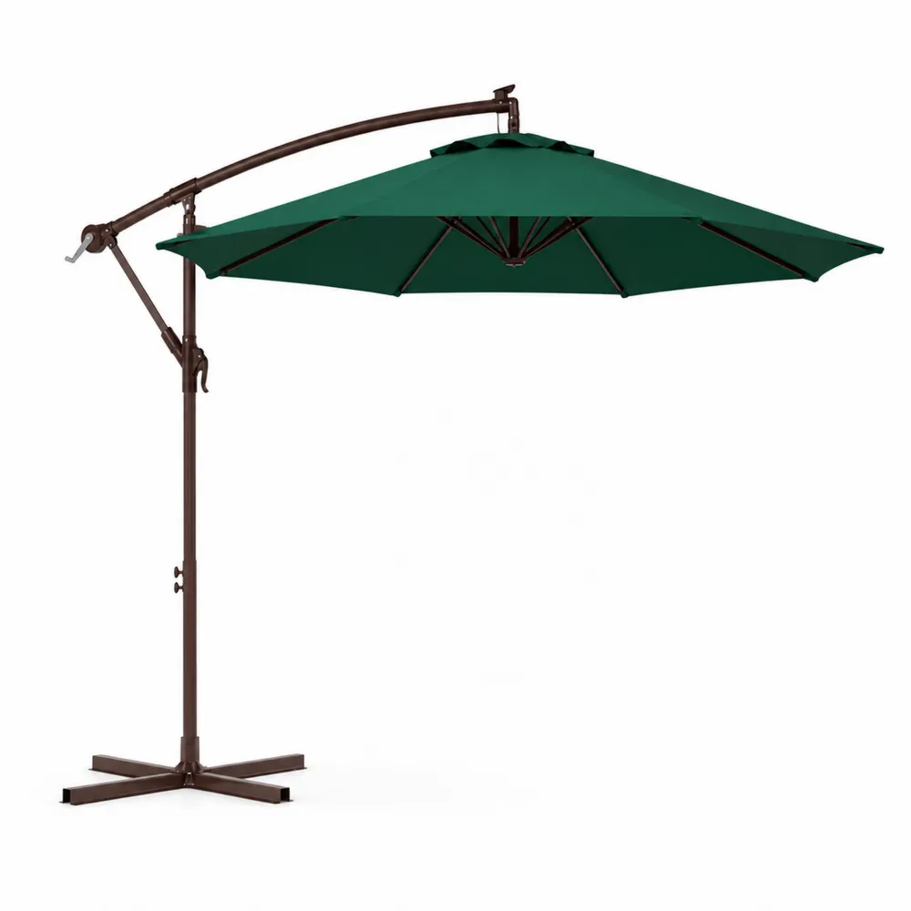 Ampelschirm Aluminium Grün 3m