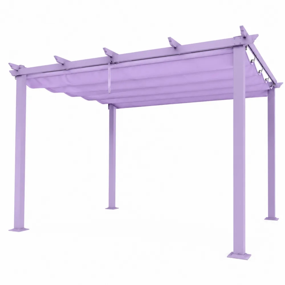 Pergola aus Aluminium mit Polyesterdach 3x3x2,25 m Lila