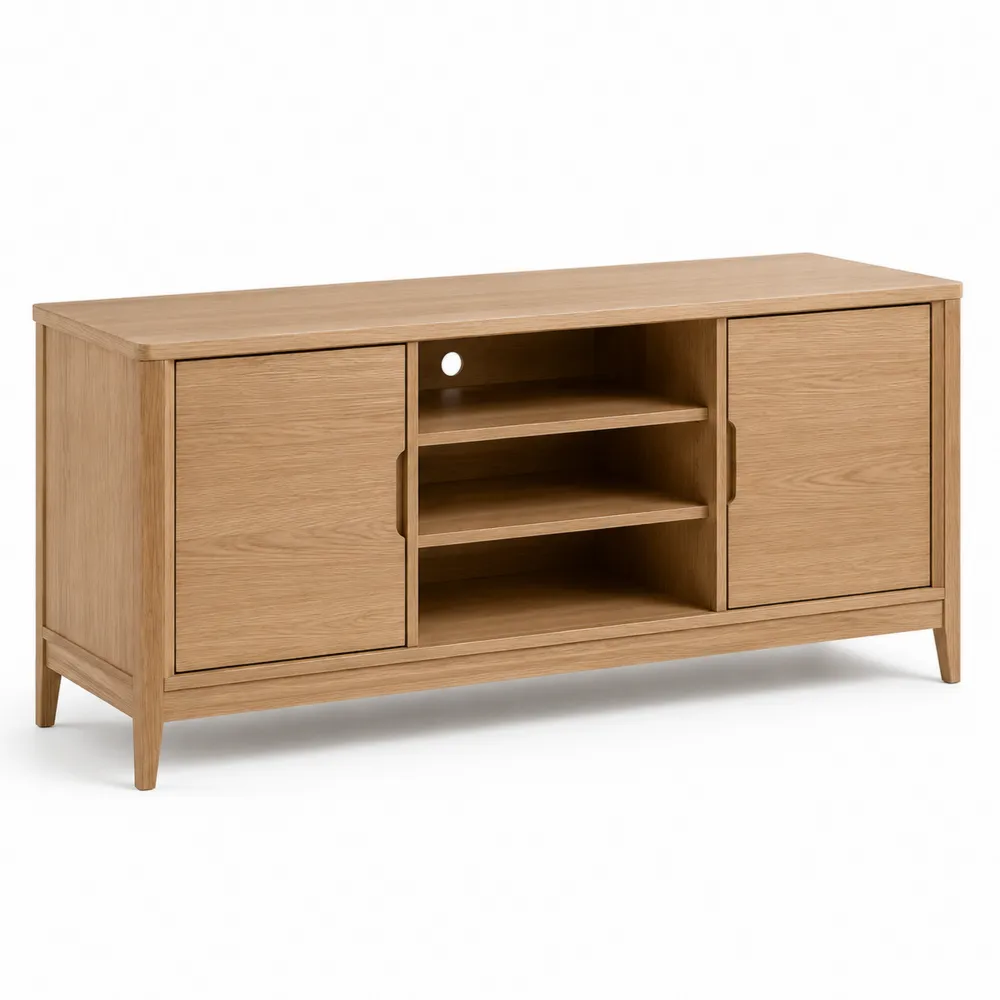 TV-Schrank aus Eichefurnier 120 x 40 x 50 cm