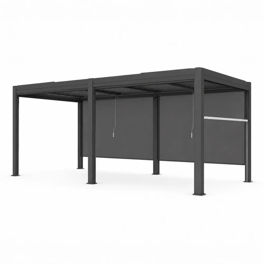 Gazebo in alluminio con copertura regolabile 400x300x240 cm