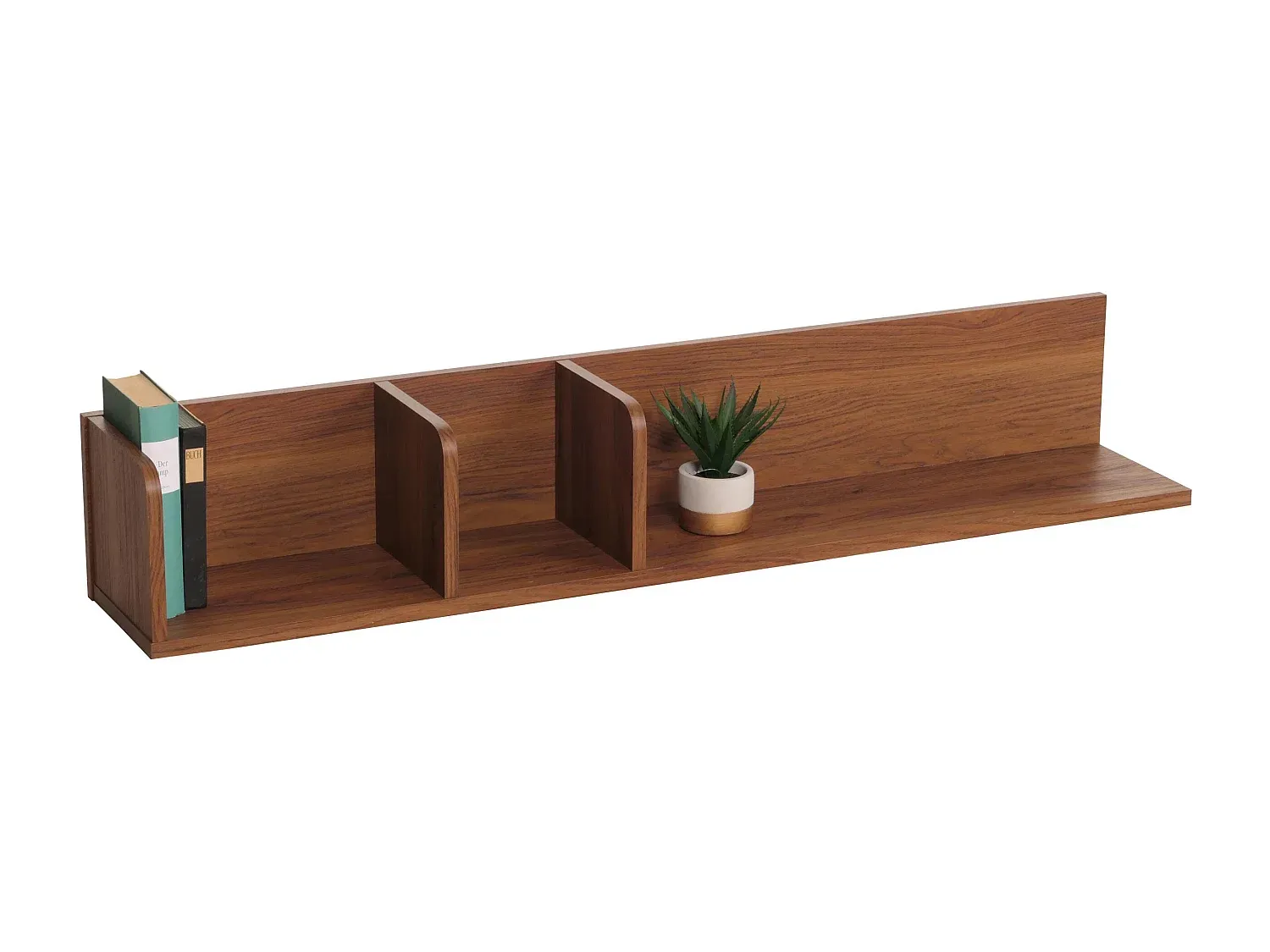 Wandregal mit Walnuss-Finish-decororise