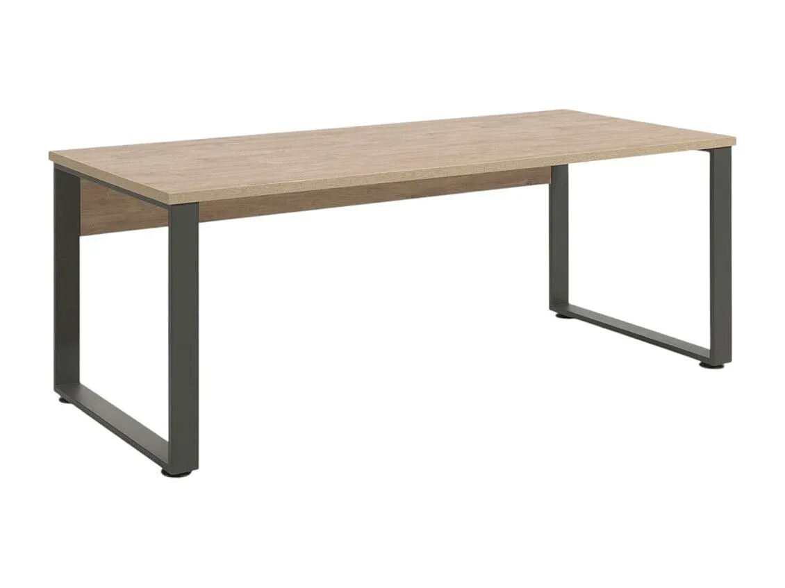 Großer Schreibtisch aus Eichenholz und Schwarz-decororise