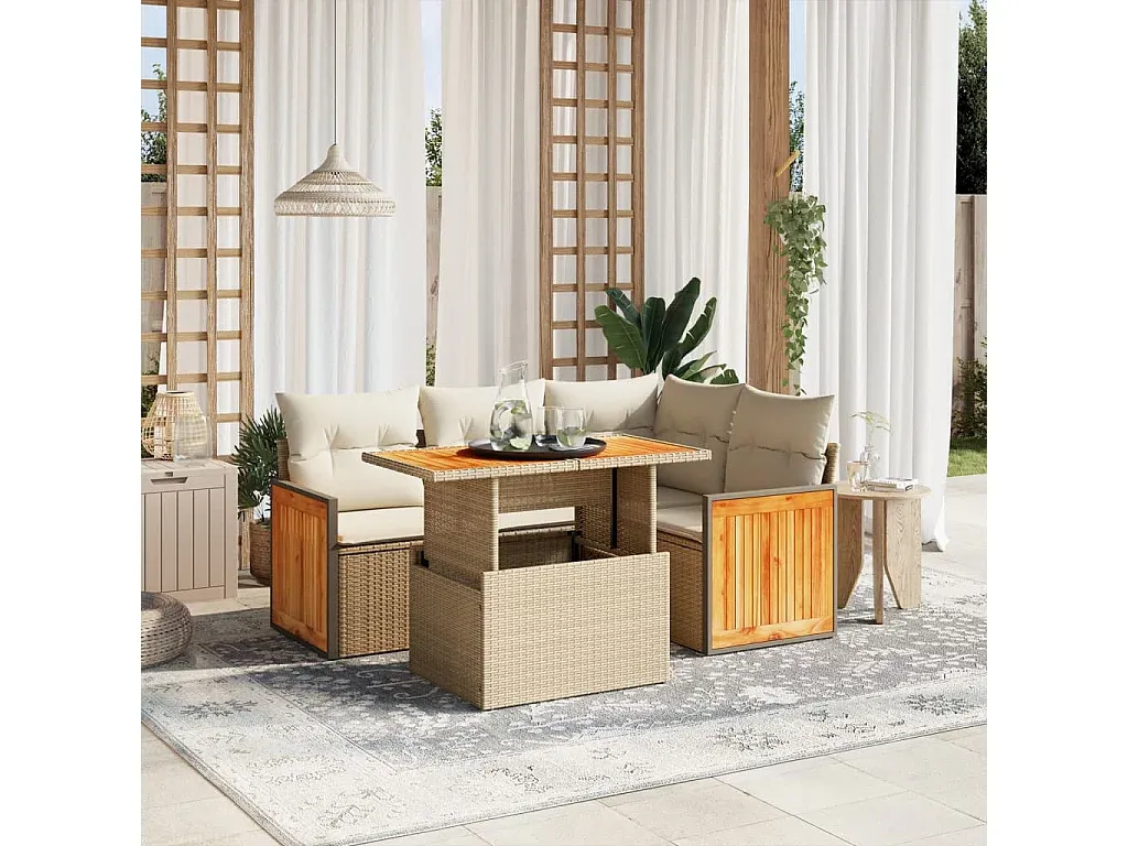 Gartenlounge-Set mit Kissen für draußen-decororise