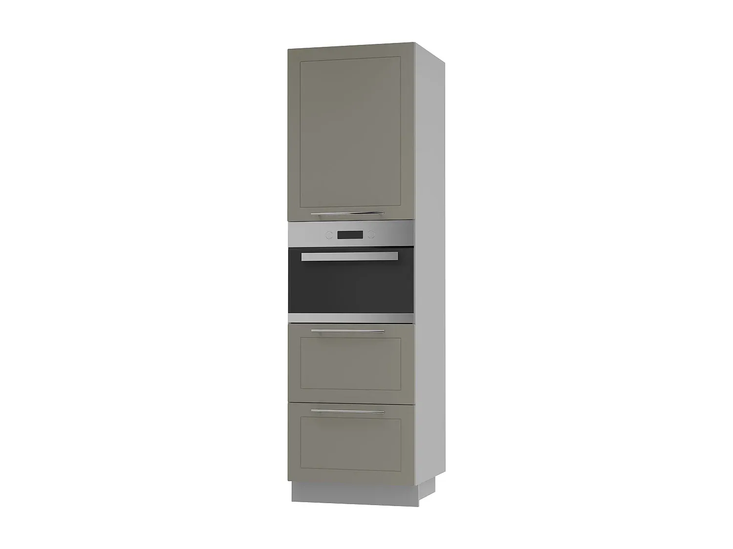 Hochschrank für Backofen, Beige Matt/Grau-decororise