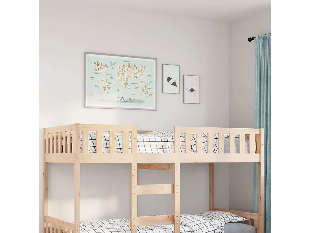 Massivholz Kinderbett 90x200 cm ohne Matratze-decororise