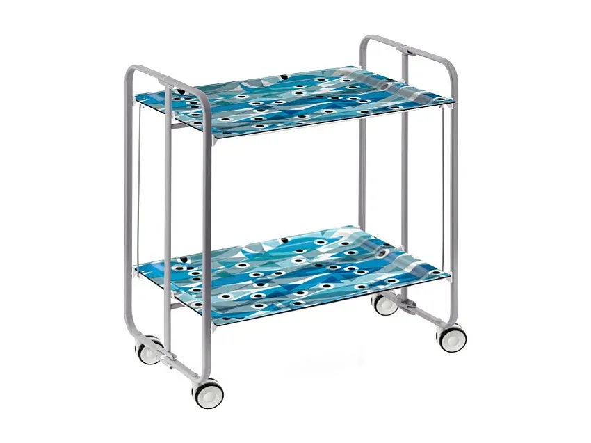 Zusammenklappbarer Wagen mit Rollen und Fischnetz-Motiv-decororise
