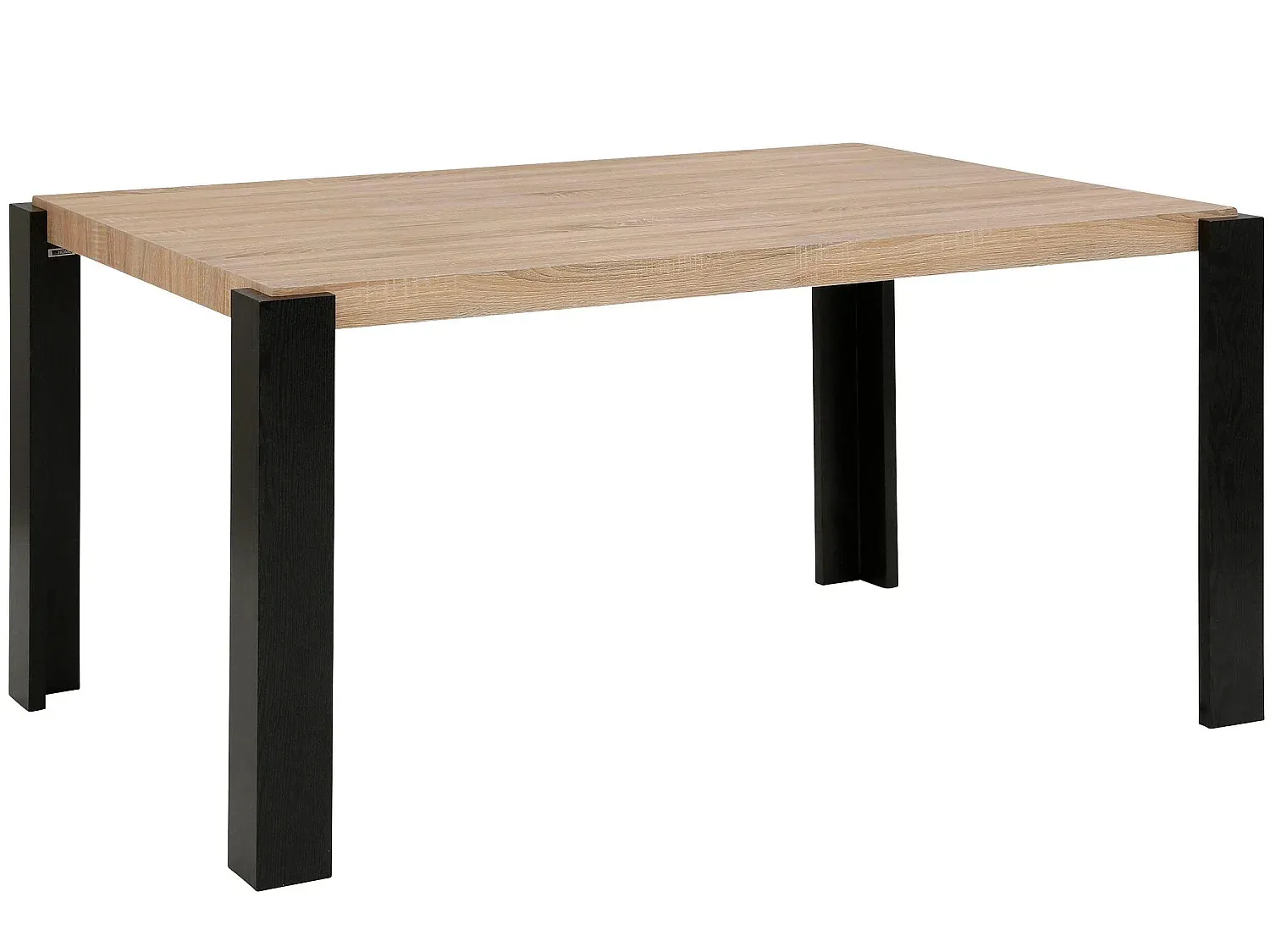 Moderner Esstisch aus Eiche, 160 cm, in Schwarz-decororise