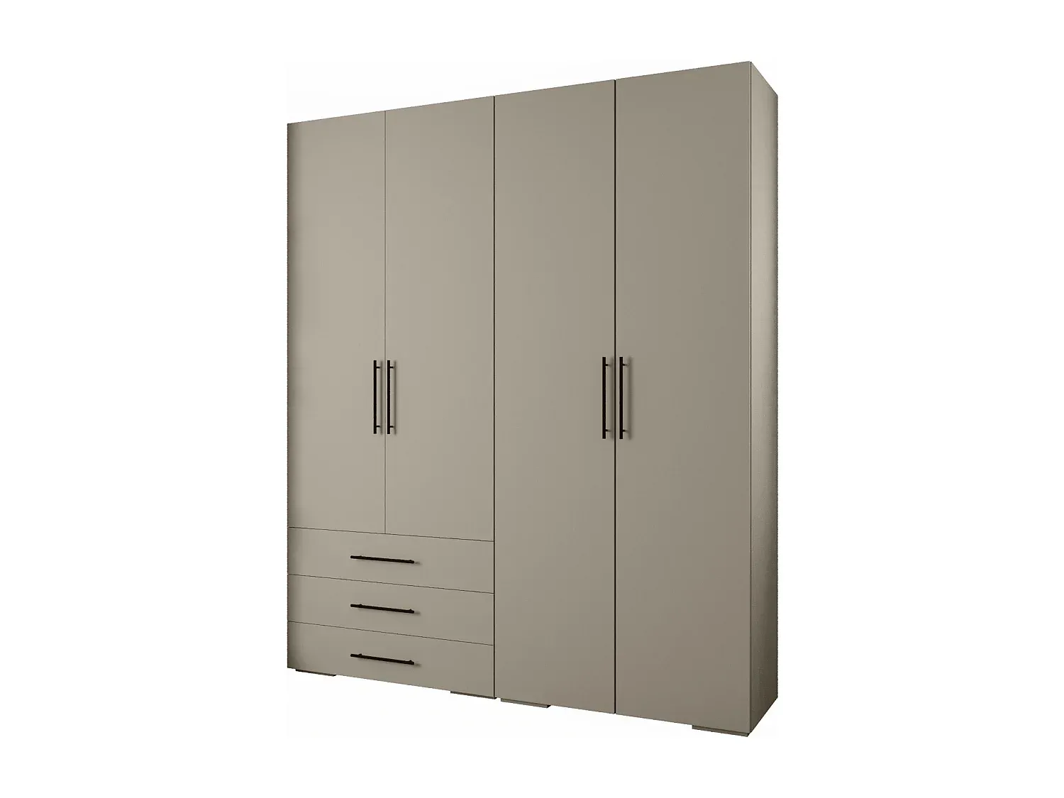 Moderne Kleiderschrank mit 3 Schiebetüren-decororise