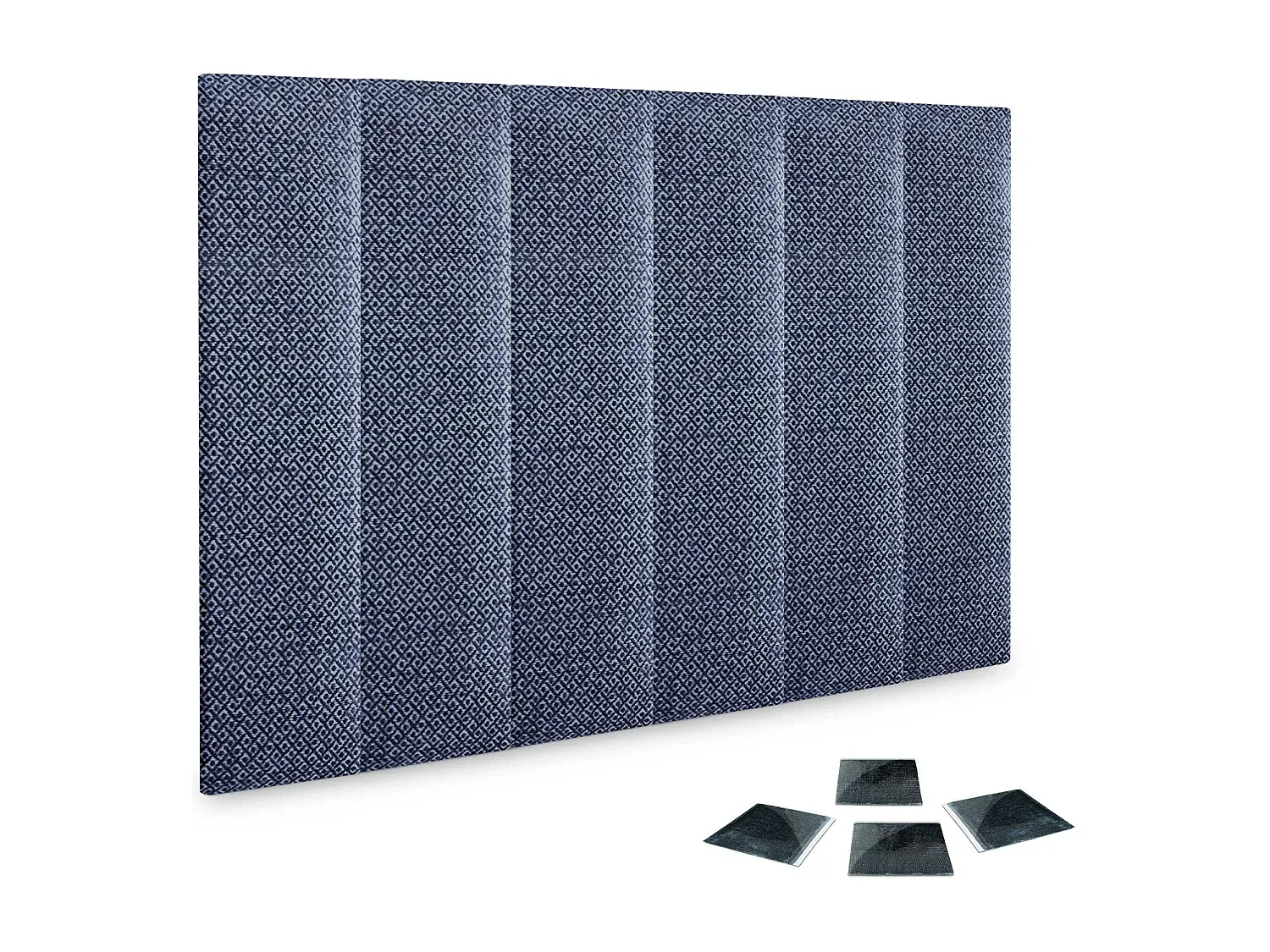 Set aus 6 schallabsorbierenden Stoffpaneelen, selbstklebend, schützend, 60x20 cm-decororise
