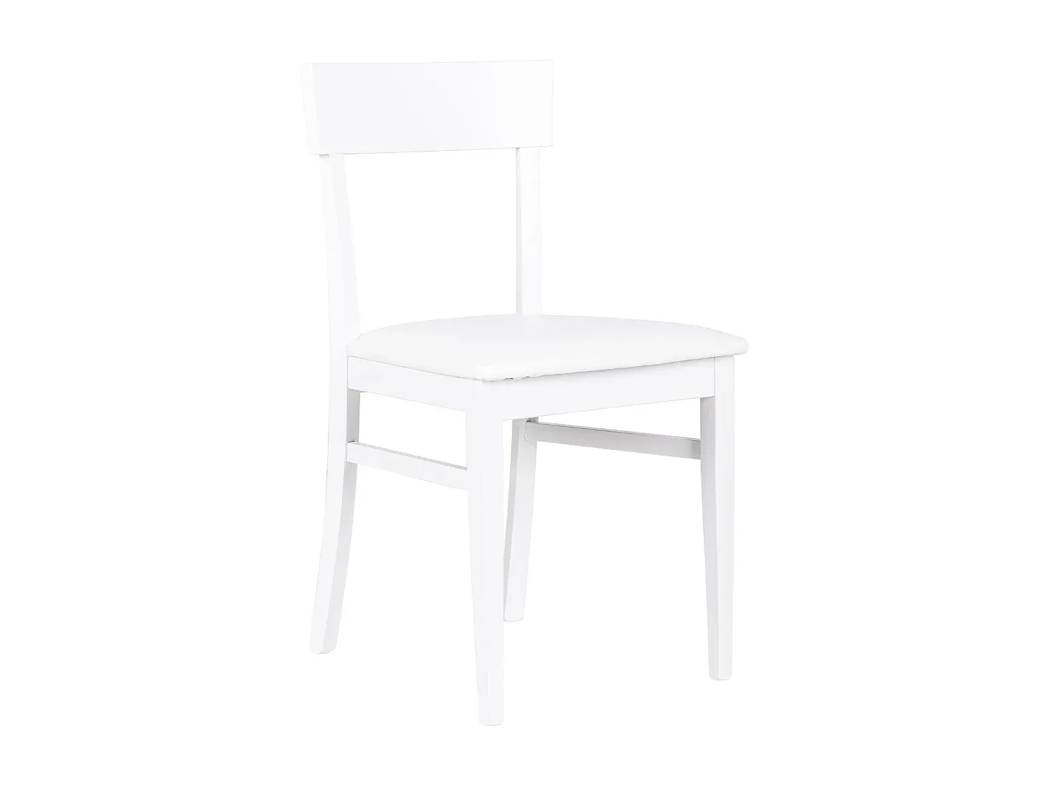 Moderner Holzstuhl im 2er-Set, weiß gepolstert für Wohnzimmer-decororise