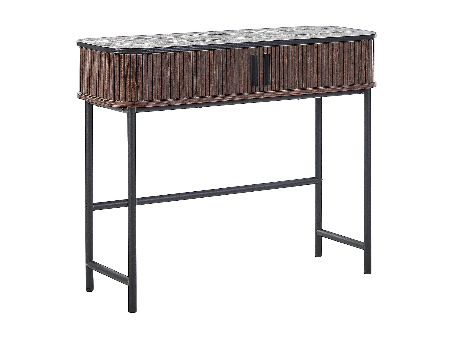 Moderner Konsolentisch in Dunkelholzoptik, 100 x 35 cm-decororise