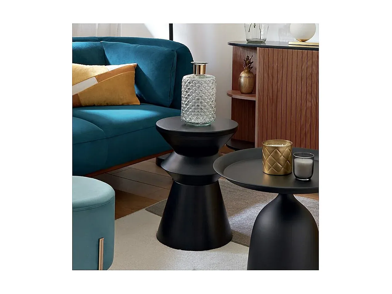 Moderner Beistelltisch aus schwarzem Eisen, 48 cm-decororise