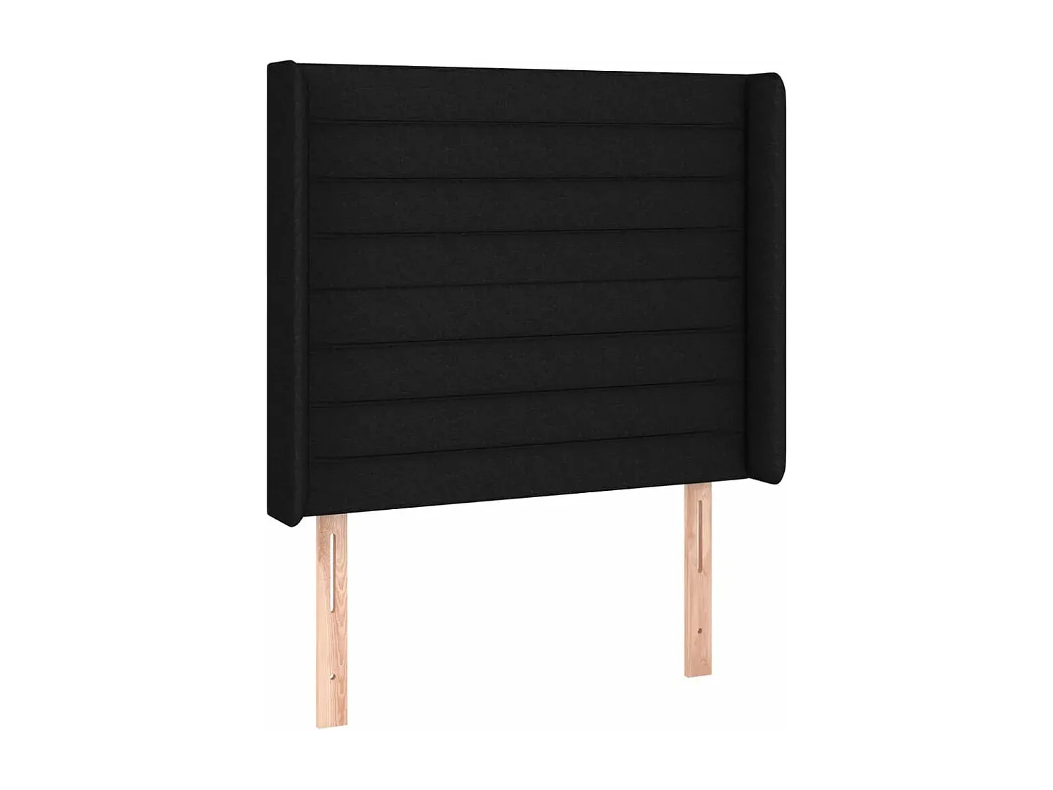 Verstellbares Kopfteil aus Stoff, Schwarz, 103x16x118/128 cm-decororise