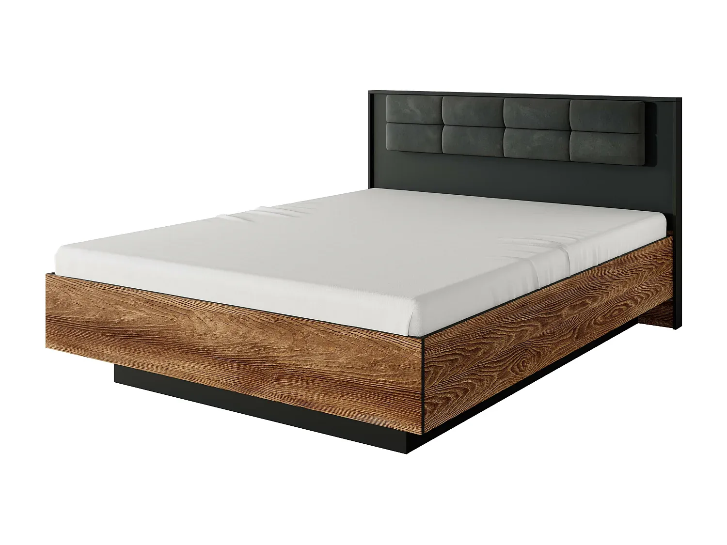 Holz-Bettrahmen in Braun, 167x210 cm-decororise