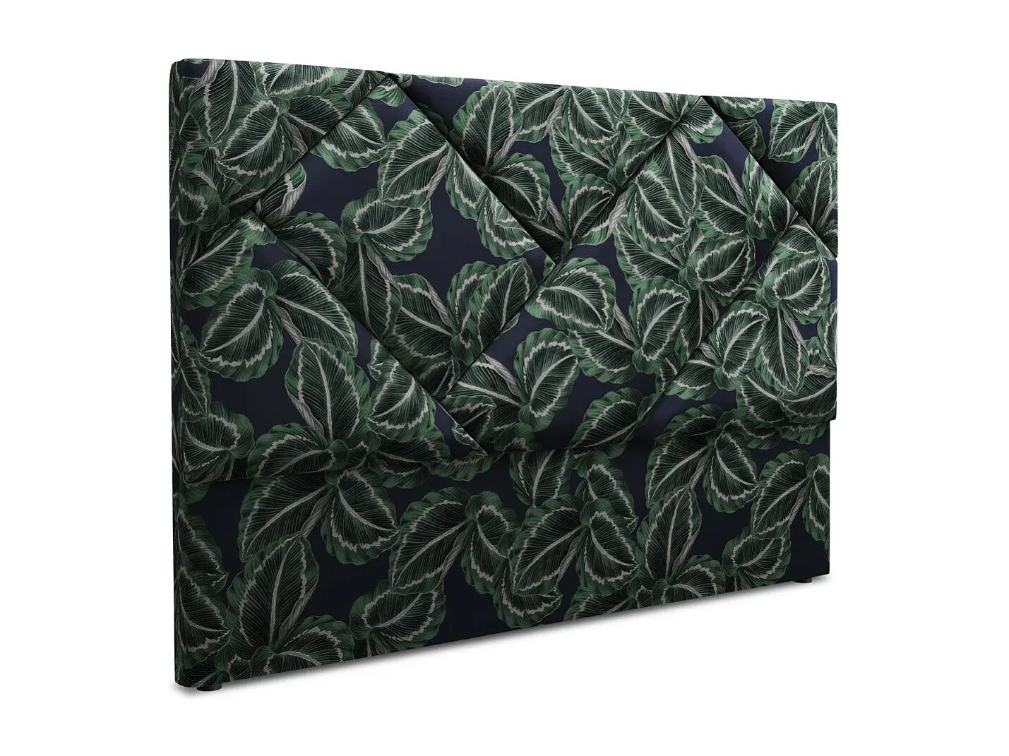 Samt-Kopfteil mit Dschungelmotiv - 160x8x120cm-decororise