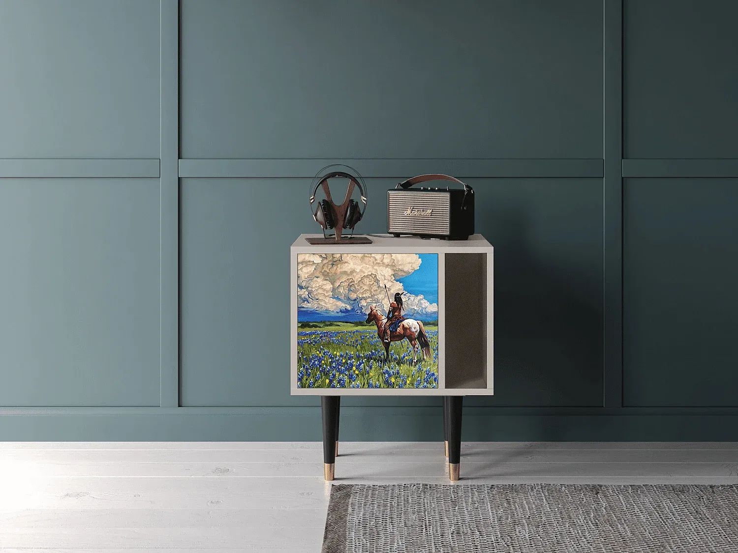 Moderner Nachttisch in kompaktem Design-decororise