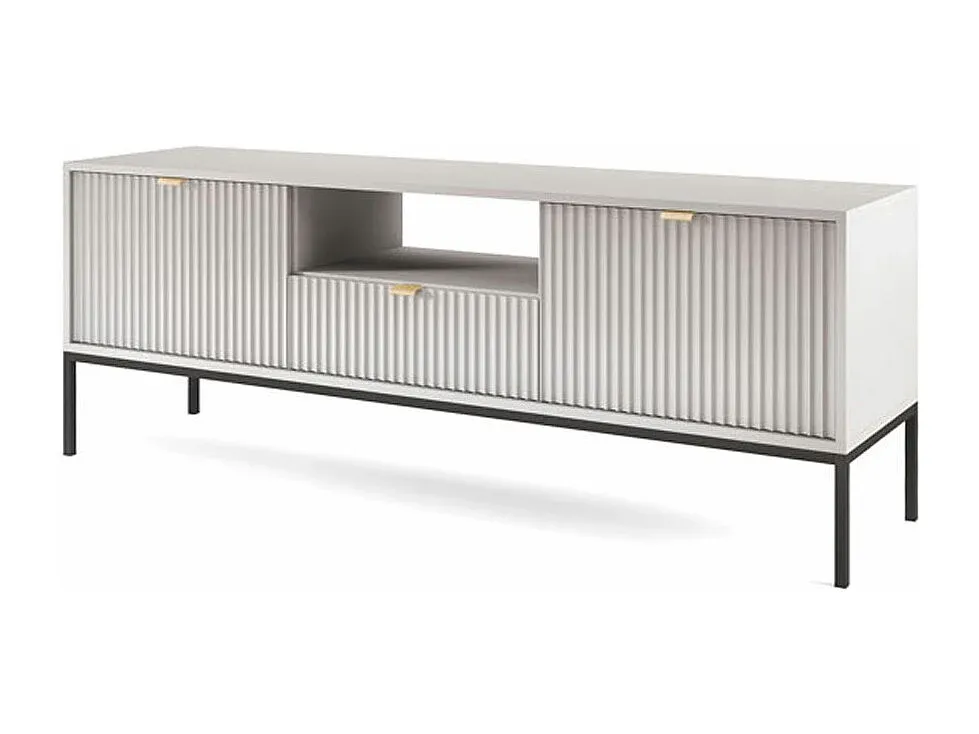 Moderne TV-Kommode in Grau und Schwarz-decororise