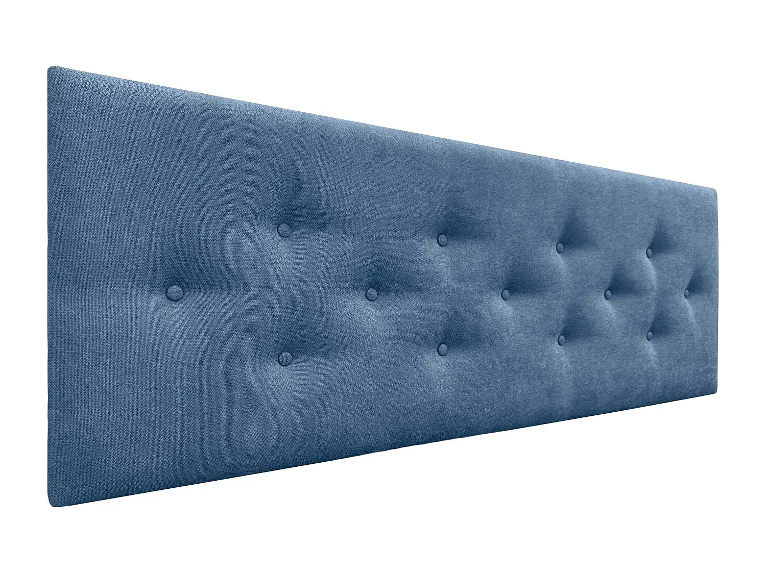 Luxuriös gepolstertes blaues Kopfteil mit Knopf-Reihen, 160 cm-decororise