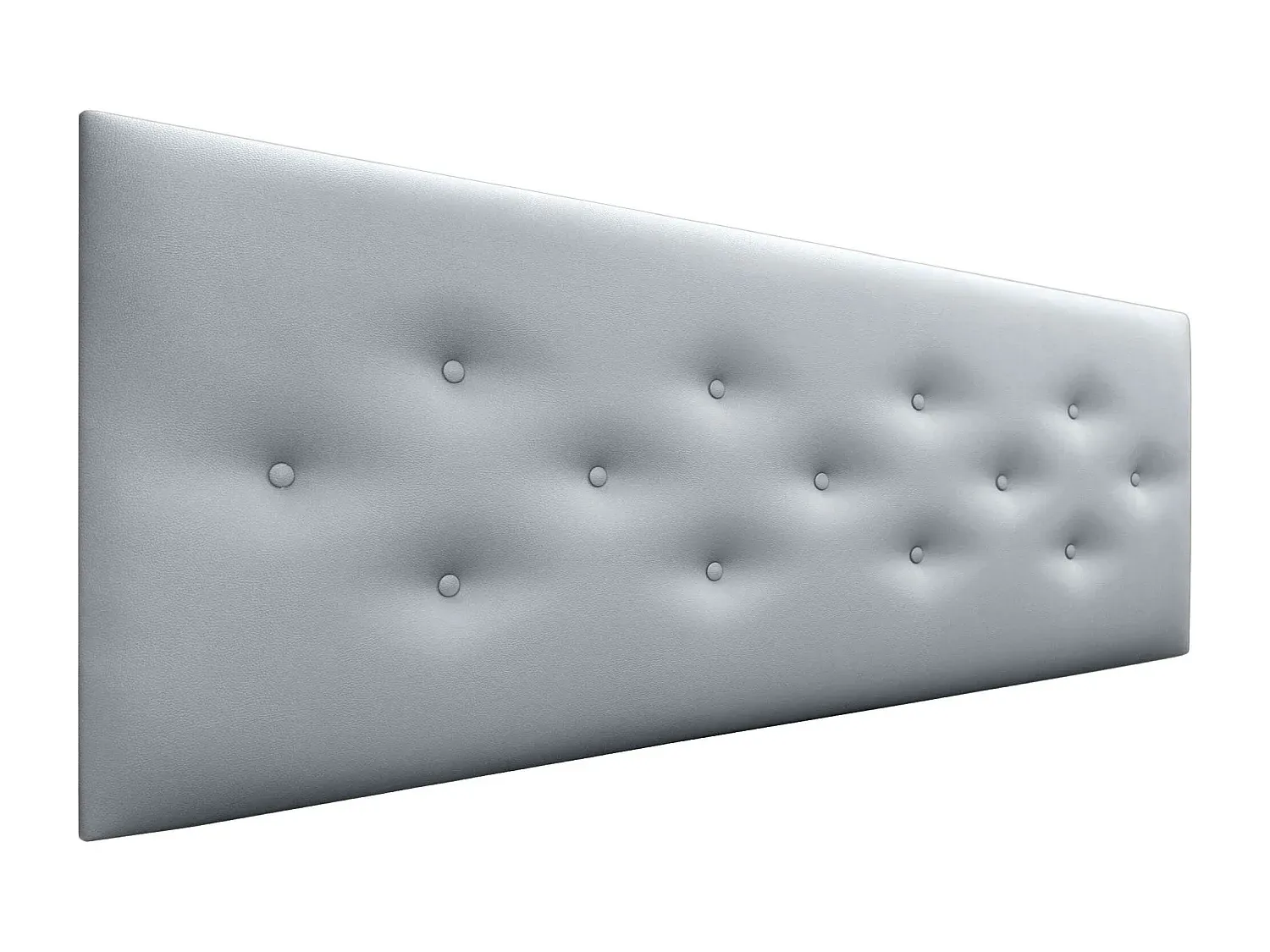 Luxuriös gepolstertes Kopfteil aus Kunstleder mit Knopf-Design, 160cm, silber-decororise