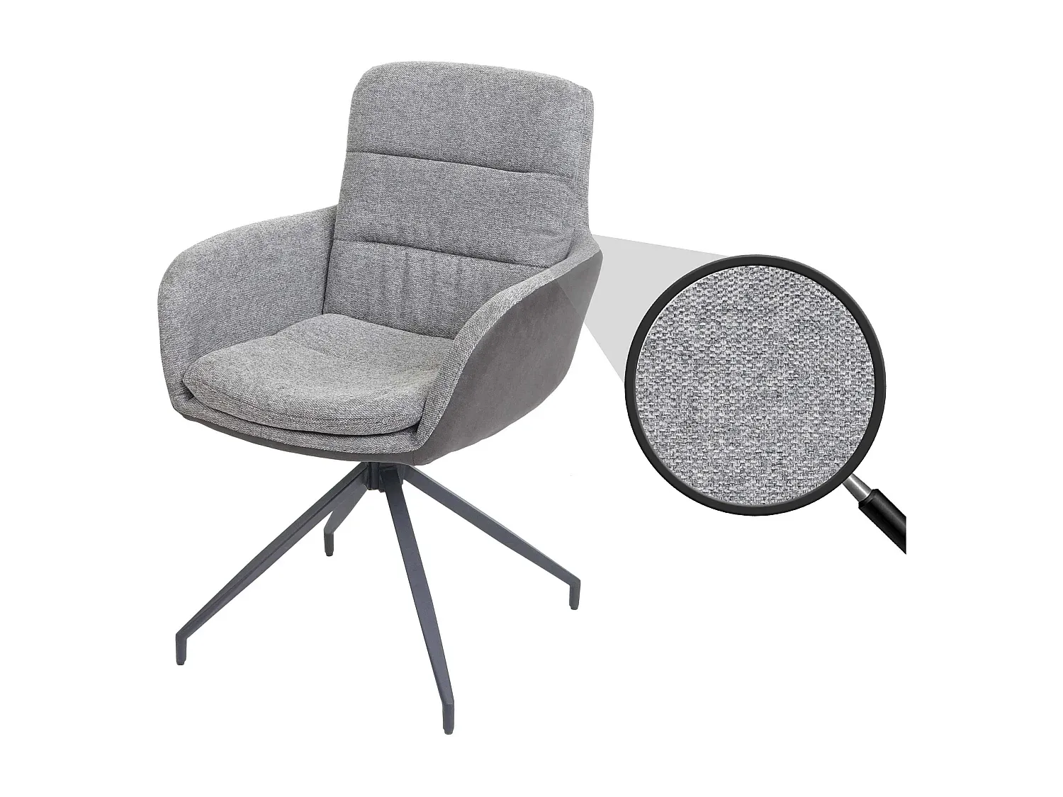 Moderner Esszimmerstuhl in Grau-decororise