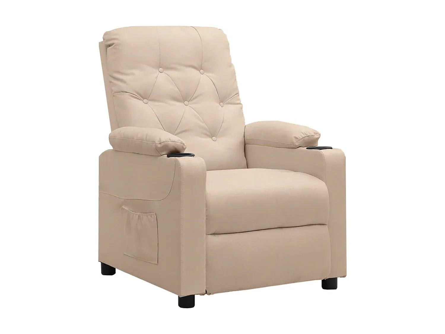 Bequemer Liegesessel in Creme Stoff-decororise