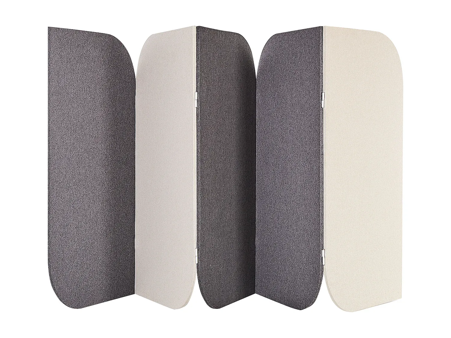 Schallabsorbierender Raumteiler in Grau und Beige, 5-teilig, 400 x 160 cm-decororise