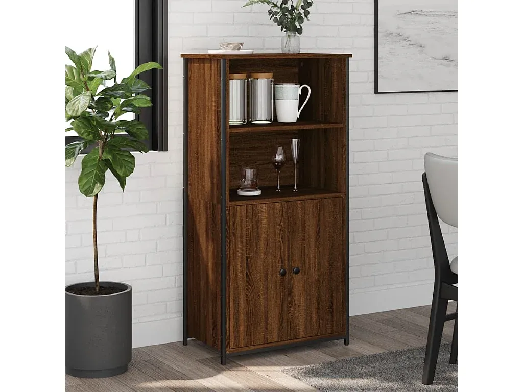 Hohes Sideboard in Eichendekor 62x36x121,5 cm-decororise