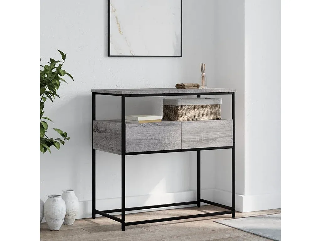 Moderner Konsolentisch in Grau mit Stauraum-decororise