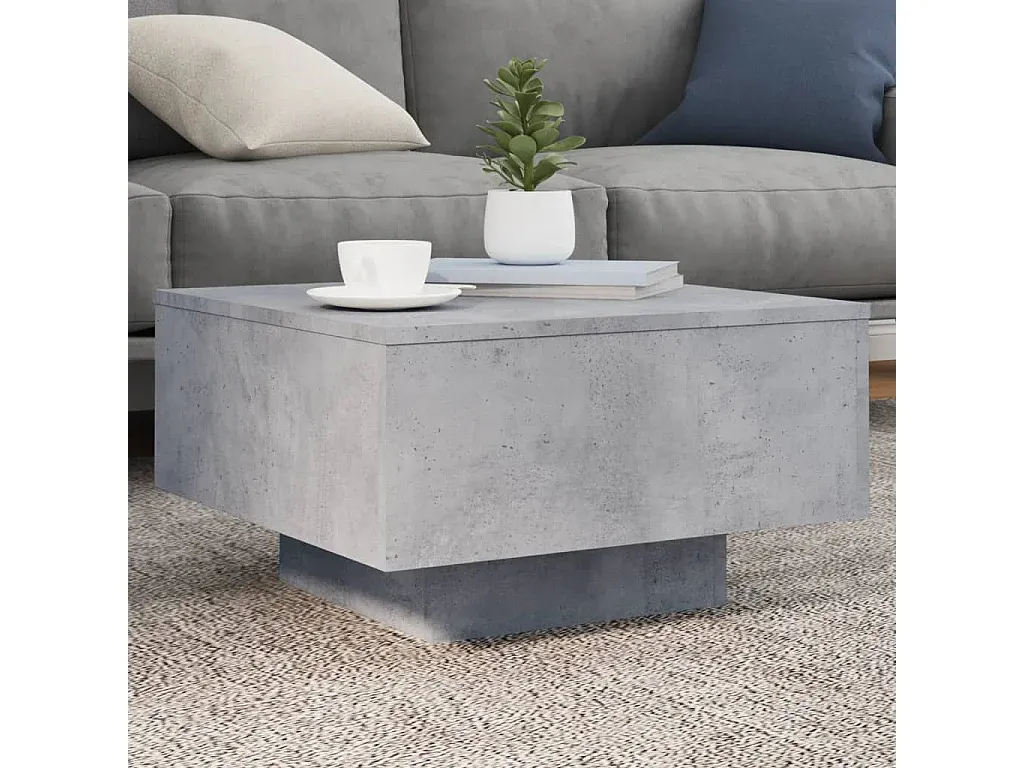 Moderner Couchtisch in Betongrau, 55x55x31 cm-decororise